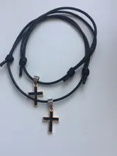 2 unidades/lote de pulseras cruzadas para parejas, brazalete con abalorios de Color blanco y negro, regalo para amantes de los amigos, joyería hecha a mano