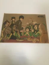 Póster de papel kraft clásico para decoración del hogar, póster de arte de pared con imagen de Avatar, El último maestro aéreo Aang Fight, 42x30cm