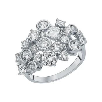

Silver ring with zirconium and cubic zirconium sunlight sample 925