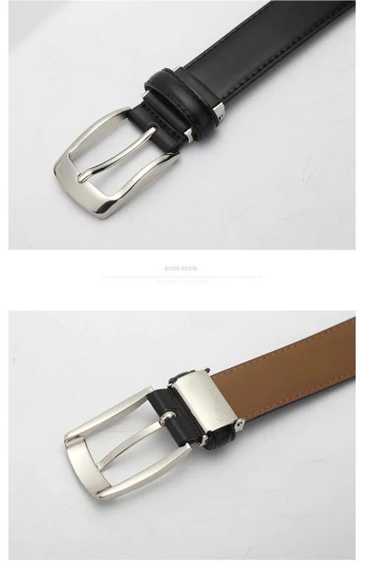 Мужской кожаный ремень Bison Denim W71123, W71122