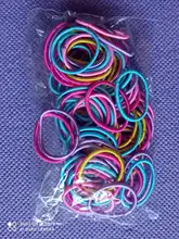 100 unids/bolsa nuevas chicas colorido elástica bandas de pelo de cola de caballo titular Scrunchies pelo cuerdas gomas de pelo accesorios