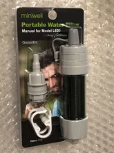 Miniwell-purificador personal para acampada, filtro de agua pajilla para suministros de supervivencia o emergencia, L630