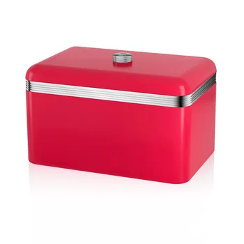 

Swan SWKA1010RN Breadbasket metal with capacity 18 LTR vintage design retro Red