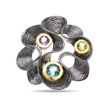 

Pendant made of silver with amethyst and Topaz Swiss