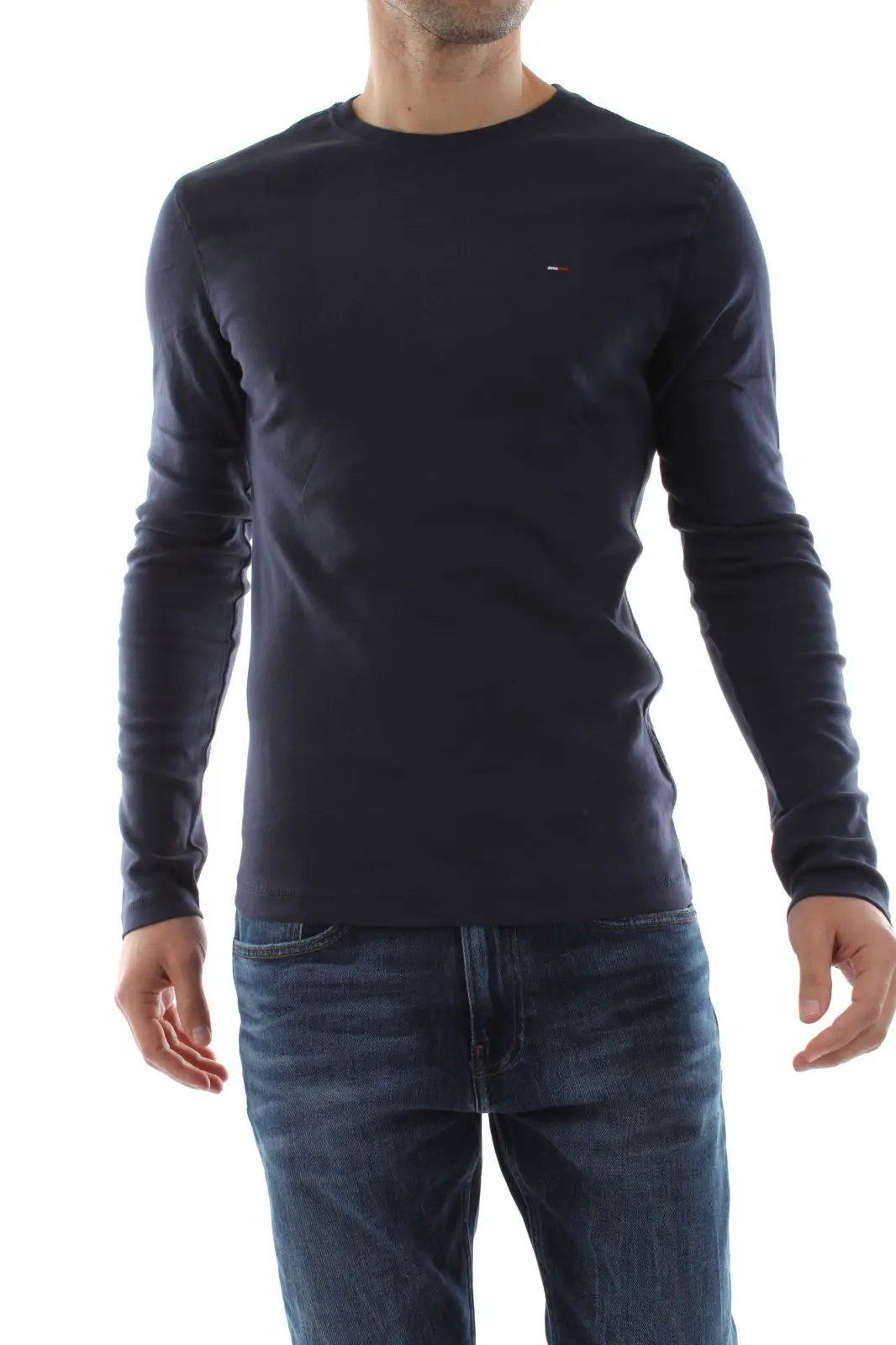 Футболка и топы на бретельках для мужчин TOMMY JEANS DM0DM04409 ORIG. LS TEE 002 черный