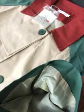 Patchwork Coat Windbreaker Light-Weight Women Long-Section New Casual Lady's