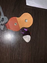 3-Guitar Picks Plectrums-Bag Mediator-Bank Black of Brown Made Red Red