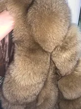 De invierno de la moda de cuero cálida capa natural abrigo de piel de zorro chaqueta de piel auténtica de zorro de invierno grueso abrigo cálido