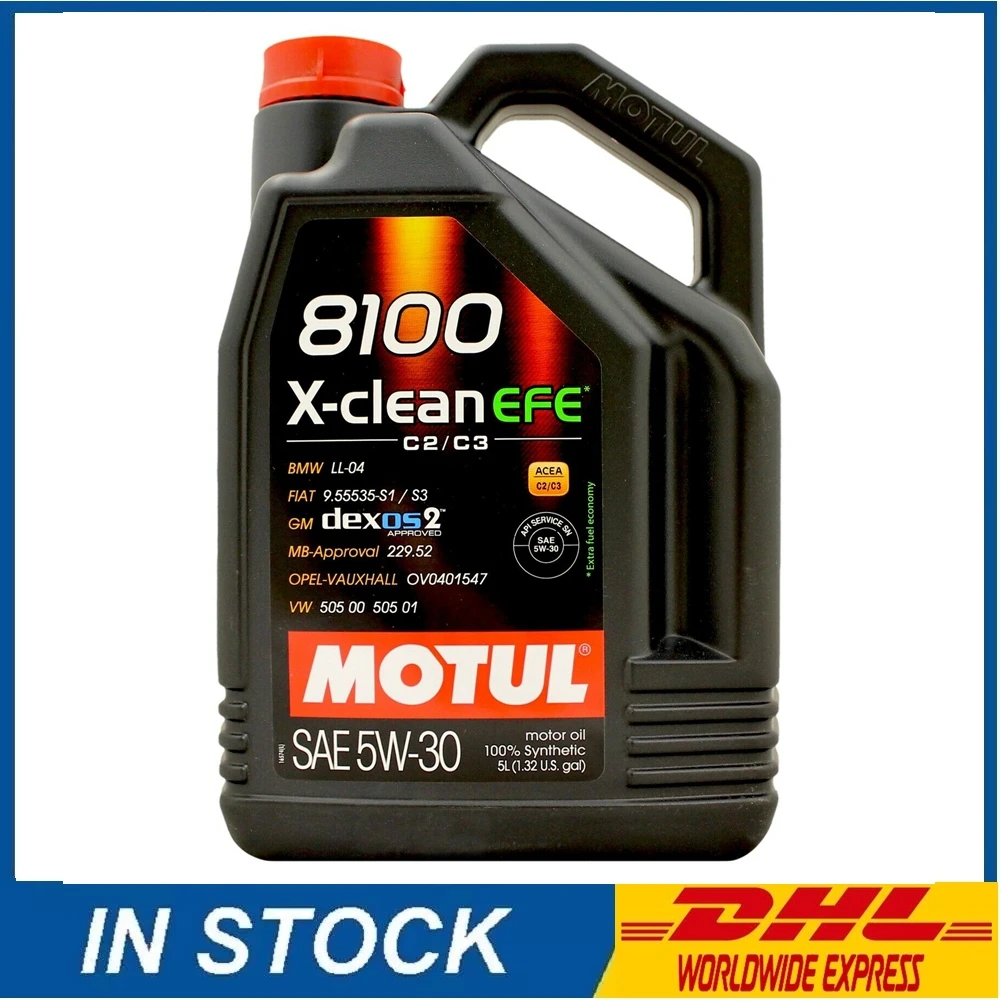 Consegna Veloce Motul 8100 X-Clean Efe 5W-30 5 W30 Olio Motore Per Auto Completamente Sintetico-5 Litri 5L