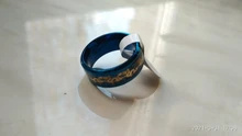 De acero de titanio anillos de dragón negro y hombre en azul regalos de boda banda de tamaño 6-12