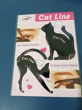 Beauty-plantillas de molde para cejas para mujer, 2 unids/lote, utensilio de maquillaje para ojos, delineador, plantilla moldeadora