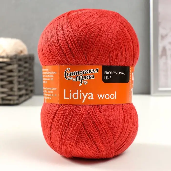 Пряжа LidiyaWool (ЛидияЧШ) 100% шерсть 1613м/100гр (90021 т.коралл_v2) |