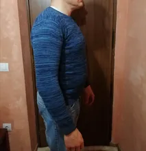 Suéter de lana y algodón para hombre, Jersey informal, Vintage, de colores combinados, cuello redondo de moda, Jacquard grueso y cálido