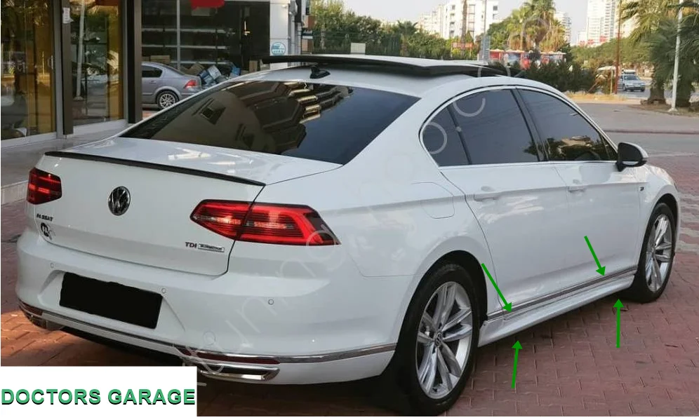 

For Volkswagen Passat B8 Sill Side Bumper Attachment 2015 2016 2017 2018 2019 2020 2 Pcs All Colors Trim Body Kit Car Accessory