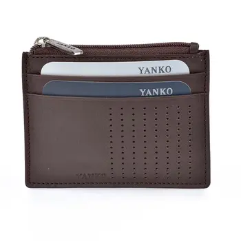 

YANKO cards holder de Piel men with zipper 464