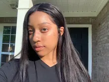 La srta. negro brasileño sin costuras recto 13x4 frente de encaje pelucas de cabello humano Marrón Medio, 4x4, cierre de encaje suizo peluca para las mujeres negras