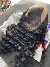 Curlymax onda profunda tiempo Hd transparente 13x6 frente de encaje pelucas de cabello humano Pre arrancado de agua brasileña Frontal rizado pelucas para mujeres