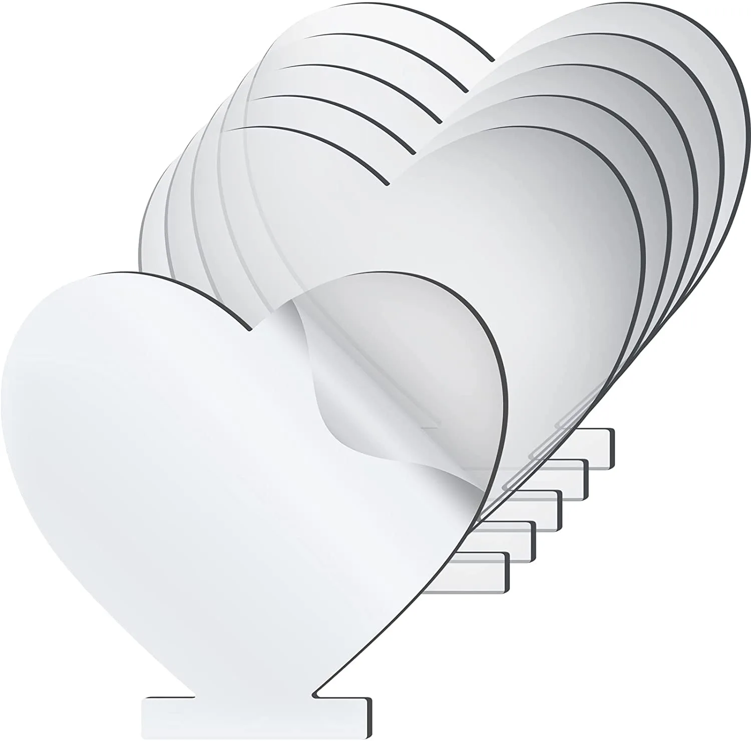 

10/15PCS Acrylic Sheet Clear Cast Plexiglass Panel Thick Heart Acrylic Board for LED Light Base Sign DIY Display Project Craft