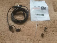 Endoscopio USB C HD 1200P, Cable semirrígido resistente al agua, lente de 8mm, 8 luces Led ajustables, cámara endoscópica para teléfono Android y PC