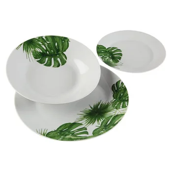 

Dinnerware Set New Leaves Porcelain (18 Pieces)