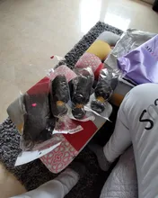 Afro rizado pelo brasileño Remy del pelo Remy DE LA 3 mechones con cierre 4x4 de la parte libre Pre arrancado extensiones de cabello humano mechones con cierre MYLOCKME