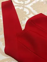 Bandage Dress Celebrity Adyce Runway Strapless Blue Bodycon Black White Elegant One-Shoulder