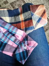 Plaid Shirt Outerwear Top Cotton Blouse Long-Sleeve Slim Female Autumn Winter And