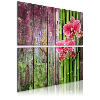 

Picture-bamboo and orchid-40x40 cm