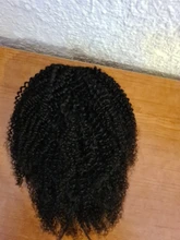 Cola de Caballo Afro rizada, cabello humano Remy Maxine 4B 4C, extensiones de coleta con cordón, extensiones de cabello humano