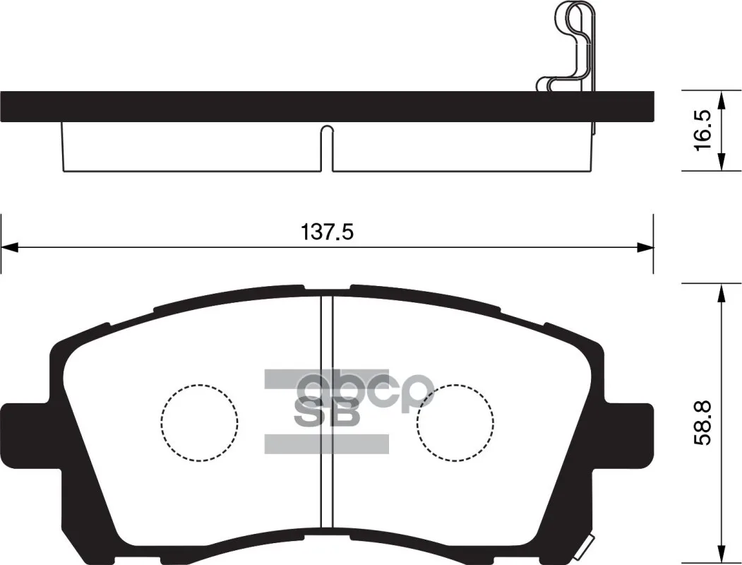 Колодки Тормозные Subaru Forester 9702/Legacy 9603/Outback 0003 Передние Sangsin Brake Sp1225 Sangsin brake арт. SP1225