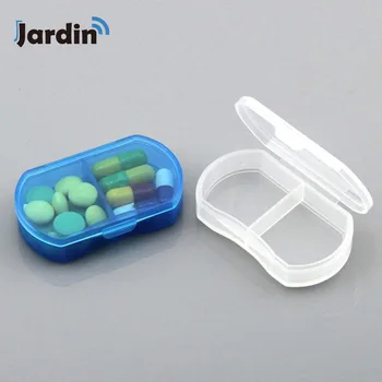 

Laiwen 2compartments Vitamin Medicine Drug Pill Box Makeup Storage Case Container Free Shipping Pill cases