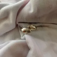 Anillo abierto de Color dorado redondo para mujer, anillo de joyería ajustable A942