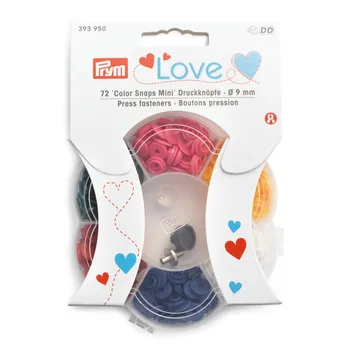 

393950 set of buttons color snaps mini 6ts.72 PCs With installation tool, Prym