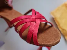 Zapatos de salón de baile latino para mujeres/niñas/señoras, Tango y Salsa, tacón alto, satén, Blanco PU, rojo, profesional, nuevo