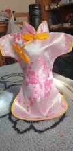 Cheongsam chino clásico para mujer, cubierta de botella de vino, ropa, cubierta de botella de vino, embalaje de regalo