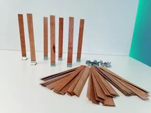 Candles Wick Wooden Sustainer 6mm 8mm 50pcs with Tab for Supply Soy-Parffin-Wax 13mm