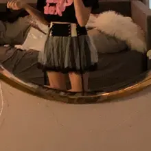 Sexy Skirt ALTERNATIVE CLOTHING Mesh Emo Lace-Up A-Line Patchwork Punk Dark-Mall Goth