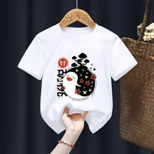 

Hu Tao Genshin Impact Print Red Kid T-shirts Children Baby Black Harajuku Kawaii Clothes Boy Girl Tops Gift Present ,Drop Ship