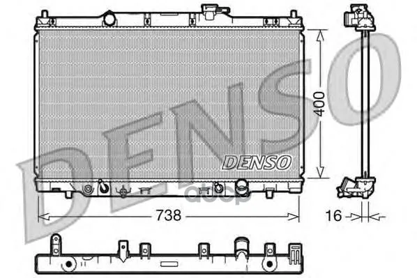 Радиатор Системы Охлаждения Honda: Cr-Vii(Rd) 2.4i-Vtec 4wd 01-06 Denso арт. DRM40013