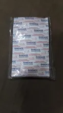 Banda desechable para hemostasia, cojín transpirable impermeable, adhesivo de yeso para heridas, Banda adhesiva para primeros auxilios, 100 Uds.
