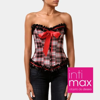 

INTIMAX ESCOCES corset in red and black color for woman
