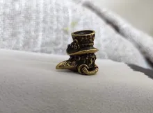 DIY Knife Pendant Beads Skull-Paracord-Beads Crow EDC Brass Vintage-Color Outdoor-Tools