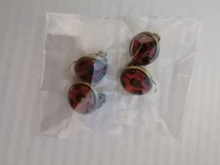 Laddybug-pendientes de dibujos animados de insectos, abrazadera de cristal, joyería bonita de mariquita, sin perforaciones, regalos para niños, novedad de 2020