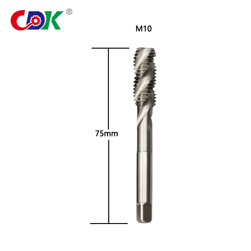 

One Pcs M10 HSSE Machine Screw Thread Metric Plug Tap Screw Taps Set Spiral Point Straight Fluted Screw Thread Tap