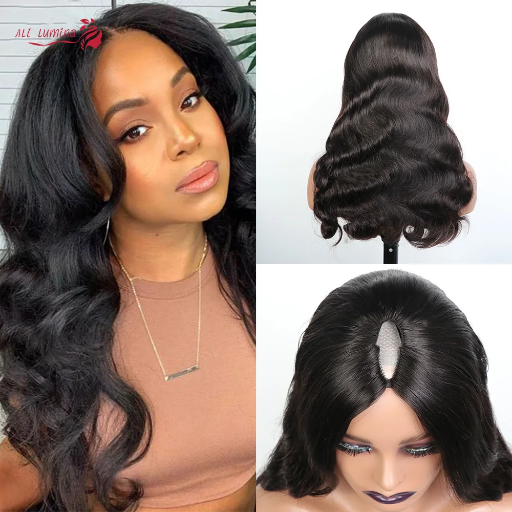 Cheap Body Wave V Part Wig Human Hair Lace Wig Preplucked With Baby