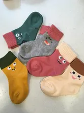 5 par/lote NIÑOS Calcetines de algodón Otoño Invierno primavera niños niñas caliente calcetines tira con dibujos deportes Calcetines