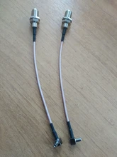 Conector hembra F a conector macho Rightangle, Cable de extensión de 15CM, 2 piezas