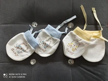 Guantes de seguridad con estampado de dibujos animados para Recién Nacido manopla facial para bebé, protección para recién nacido, para las cuatro estaciones