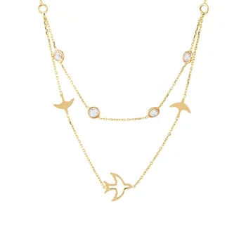 

Swallow Gold Necklace 04-378-1000195