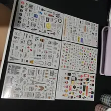 Pegatina de papel para decoración, pegatina de diario de viaje de estilo europeo, álbum de recortes diario, pegatinas Kawaii coreanas de papelería